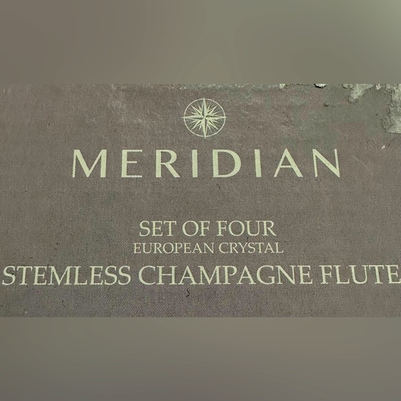 Set of 8 Meridian Stemless Champagne Flutes. European Crystal - Picture 1 of 3